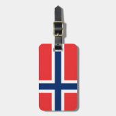 Bagagelabel Noorse vlag (Voorkant verticaal)