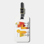 BAGAGELABEL OF GOLF BAG LABEL VOOR "UW BESTE VRIEN (Voorkant verticaal)