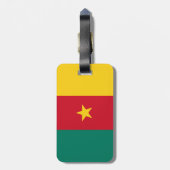Bagagelabel onder Kameroense vlag (Achterkant verticaal)