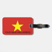 Bagagelabel onder Vietnamese vlag (Achterkant horizontaal)