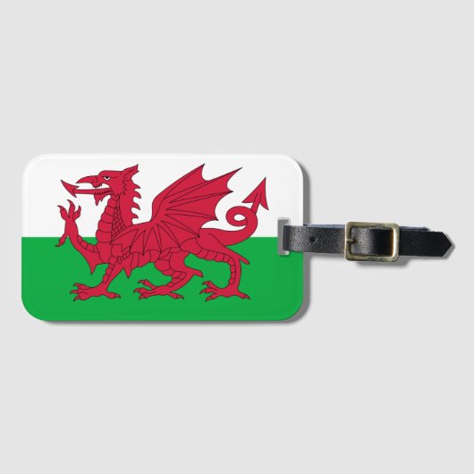 Bagagelabel onder Wales (Voorkant (horizontaal))