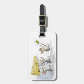 Bagagelabel op de kazen (met olijven) (Voorkant verticaal)