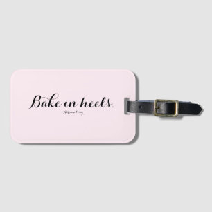 Bagagelabel op heels