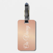 bagagelabel - op Vacay Roos Gold Confetti (Achterkant verticaal)