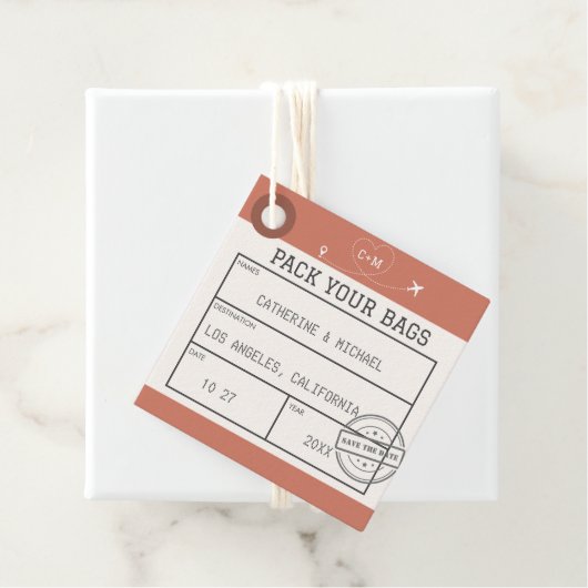 Bagagelabel Opslaan Datum Bedankjes Labels (In situ)