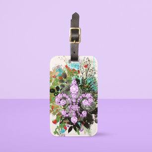 Bagagelabel Paarse Fleur de Lys