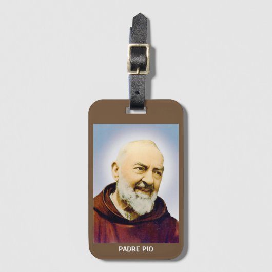 Bagagelabel Padre Pio (Voorkant (verticaal))