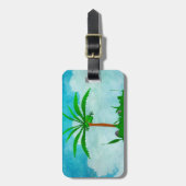 Bagagelabel palmbomen (Voorkant verticaal)