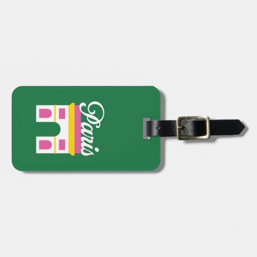 Bagagelabel Parijs (Voorkant horizontaal)