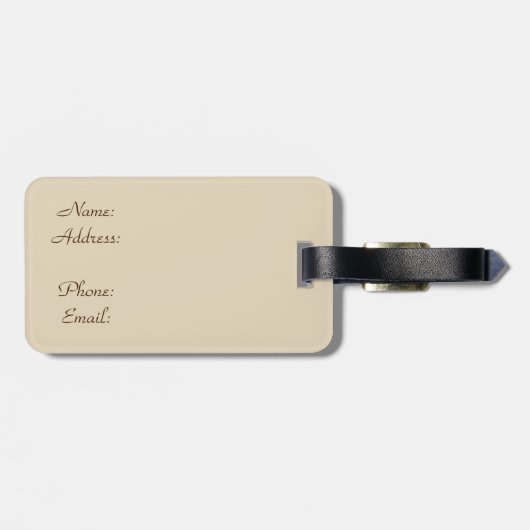 Bagagelabel paspoortzegels (Achterkant horizontaal)