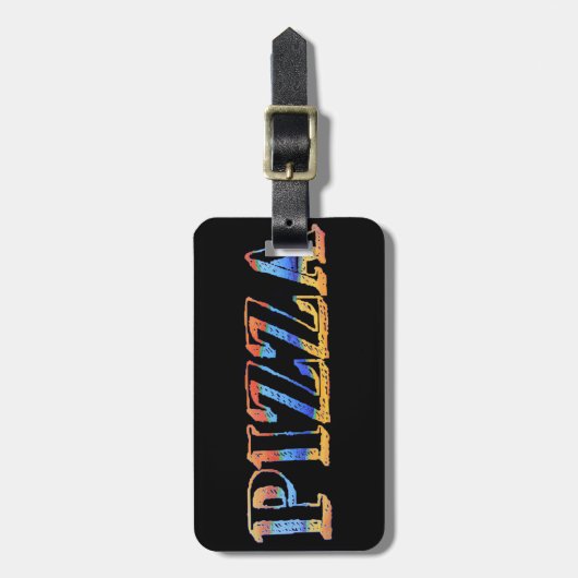 Bagagelabel Pizza (Voorkant verticaal)