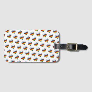 Bagagelabel Rainbow Heart Pattern