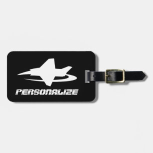 Bagagelabel reizen met vliegtuig-logo van straalja