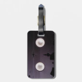 Bagagelabel retro tech vhs videocassette (Achterkant verticaal)