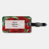 Bagagelabel Rode anjerbloemen (Achterkant horizontaal)