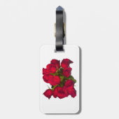 Bagagelabel rode rozen (Achterkant verticaal)
