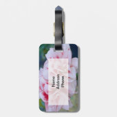 Bagagelabel Roze bloemen (Achterkant verticaal)