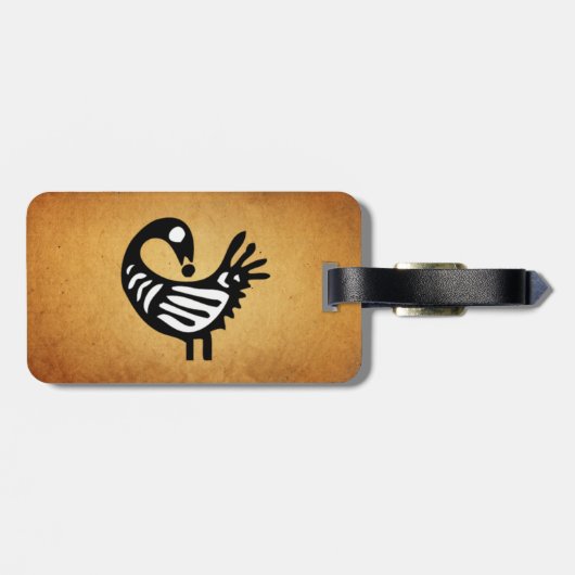Bagagelabel Sankofa ~ Parchment/Black/White (Achterkant horizontaal)