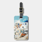 Bagagelabel Santorini (Voorkant verticaal)