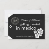 Bagagelabel Save the Dates klassiek zwart + wit Save The Date (Achterkant)