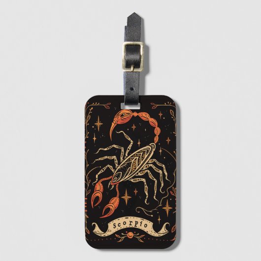 Bagagelabel Schorpioen Hemelse Zodiac Art (Voorkant (verticaal))