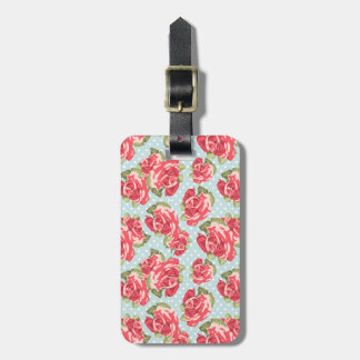 bagagelabel Shabby Chic Rozen Floral Vintage