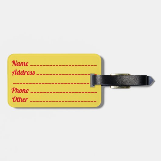 Bagagelabel Sicilië (Achterkant horizontaal)