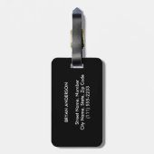 Bagagelabel Tennis Racket Pattern (Achterkant verticaal)