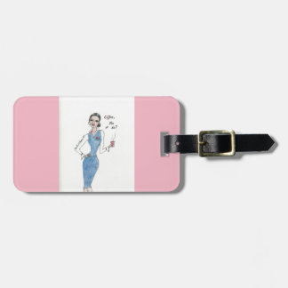 Bagagelabel. Thema stewardess Bagagelabel