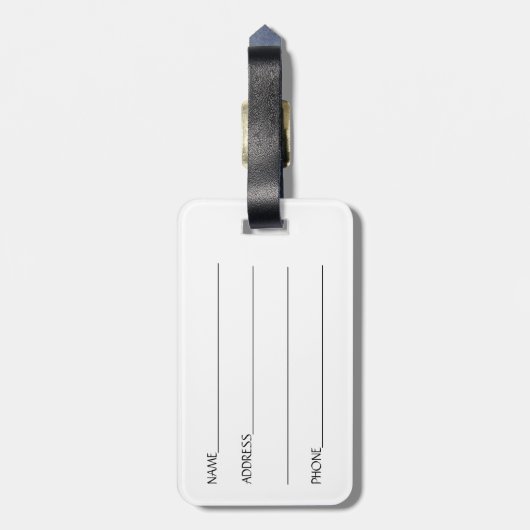 Bagagelabel Tibetaans Spanjaard (Donker Sable) (Achterkant verticaal)