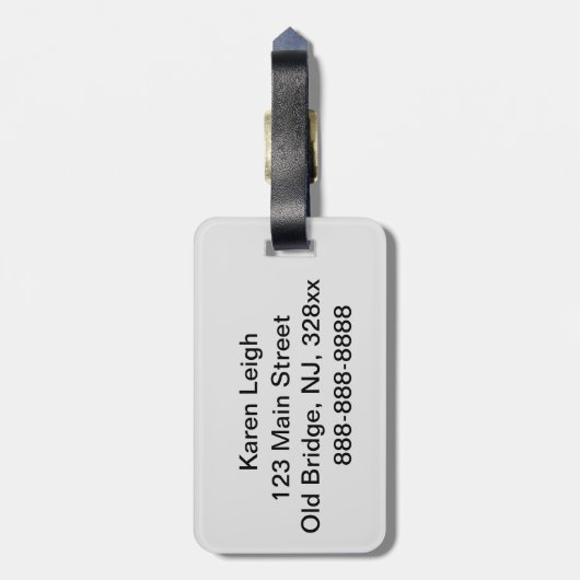 Bagagelabel Tiger (Achterkant verticaal)