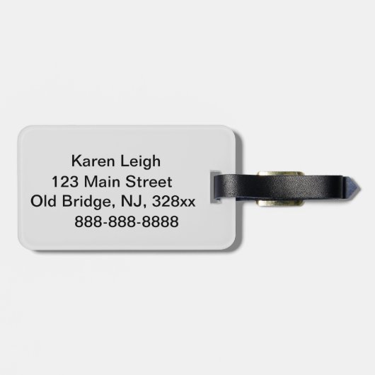 Bagagelabel Tiger (Achterkant horizontaal)