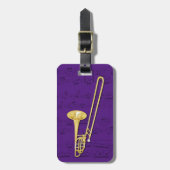 bagagelabel - Trombone (baars) - Kies kleur (Voorkant verticaal)