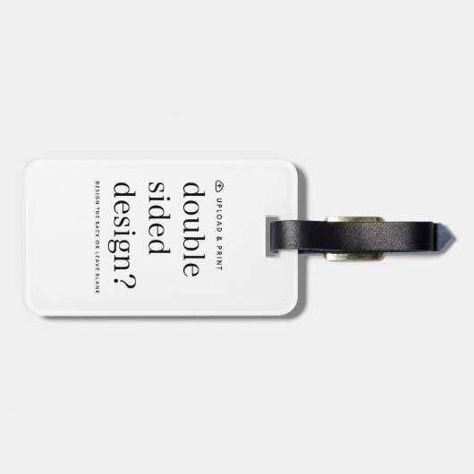 Bagagelabel uw ontwerp-upload (Achterkant horizontaal)