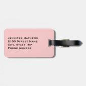 Bagagelabel van aangepaste bride (Achterkant horizontaal)