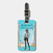 Bagagelabel van Afrikaanse Amerikaanse Mode Girl (Voorkant verticaal)