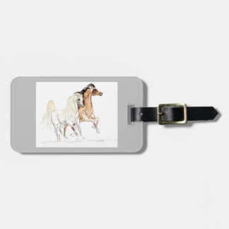 Bagagelabel van Arabische paarden