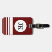 Bagagelabel van Bordeaux | Aanpasbaar monogram (Voorkant horizontaal)