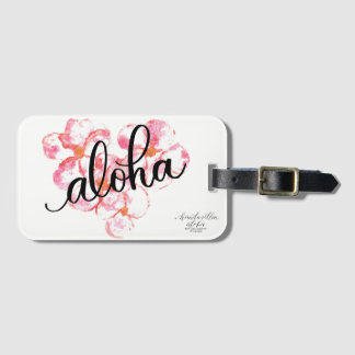 Bagagelabel van Bright Aloha Plumeria