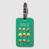 Bagagelabel van champignons met een hoge kleur (Voorkant (verticaal))