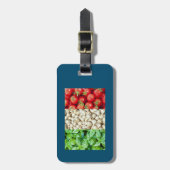 Bagagelabel van de Italiaanse voedselvlag (Voorkant verticaal)