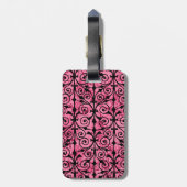 Bagagelabel van de lis roze (Achterkant verticaal)
