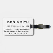 bagagelabel van de Marshalleilanden (Achterkant horizontaal)