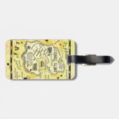 Bagagelabel van de schatkistkaart van de eilanden (Achterkant horizontaal)