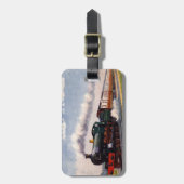 Bagagelabel van de stoomtrein. (Voorkant verticaal)