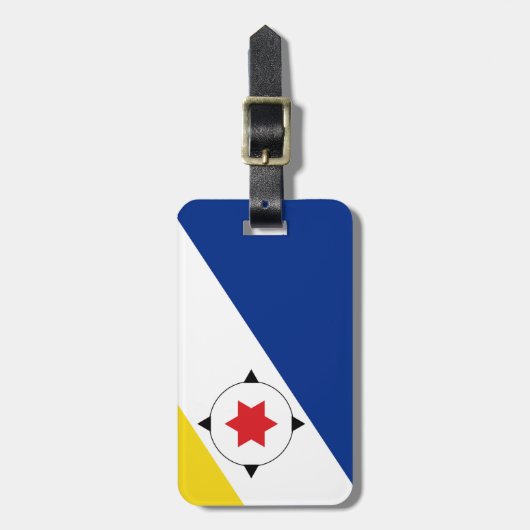 Bagagelabel van de vlag van Bonaire Island (Voorkant verticaal)
