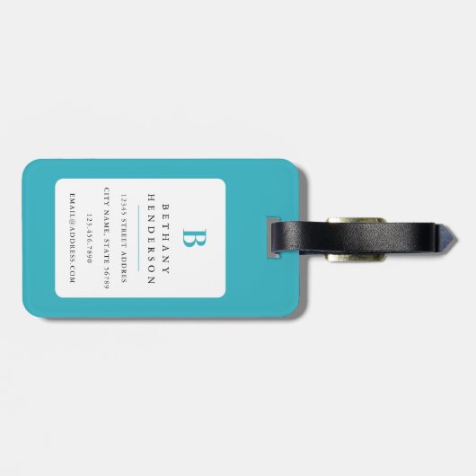 Bagagelabel van Doberman (Achterkant horizontaal)