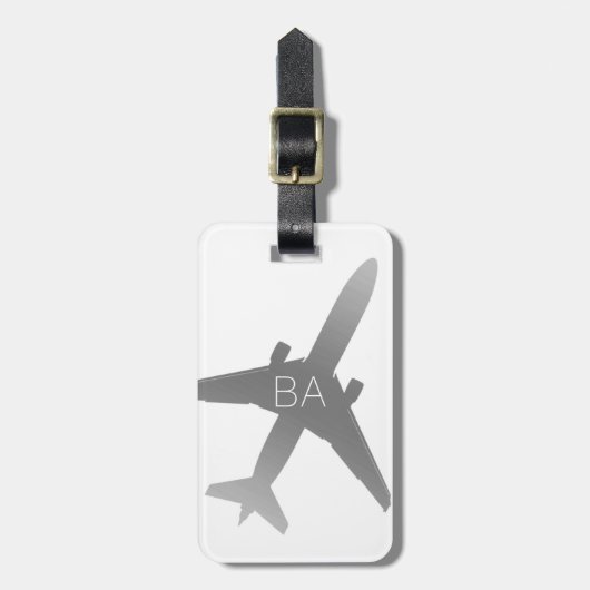 Bagagelabel van een gepersonaliseerd luchtvaartvli (Voorkant verticaal)