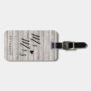 Bagagelabel van gepersonaliseerd hout