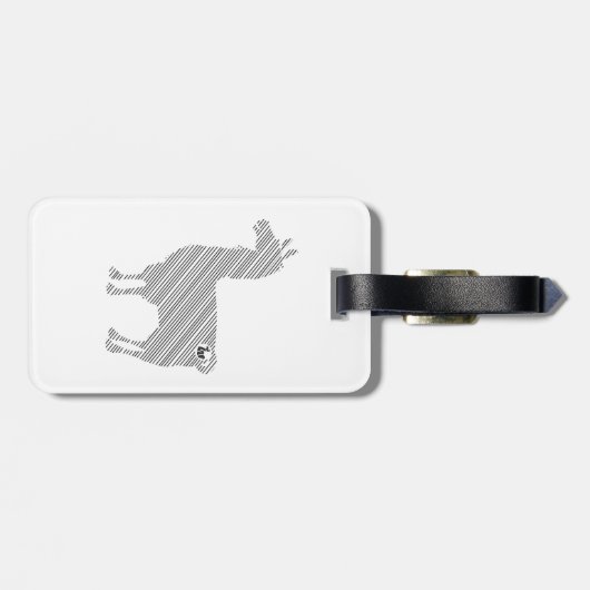 Bagagelabel van gestreept Llama (Achterkant horizontaal)